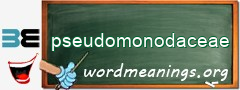 WordMeaning blackboard for pseudomonodaceae